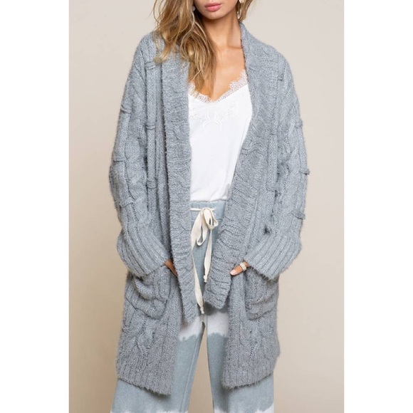 POL Sweaters - Park City Cable Knit Cardigan